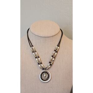The West Vintage America Collection Cord Bead Toggle Clasp 15.5-16.5" Necklace